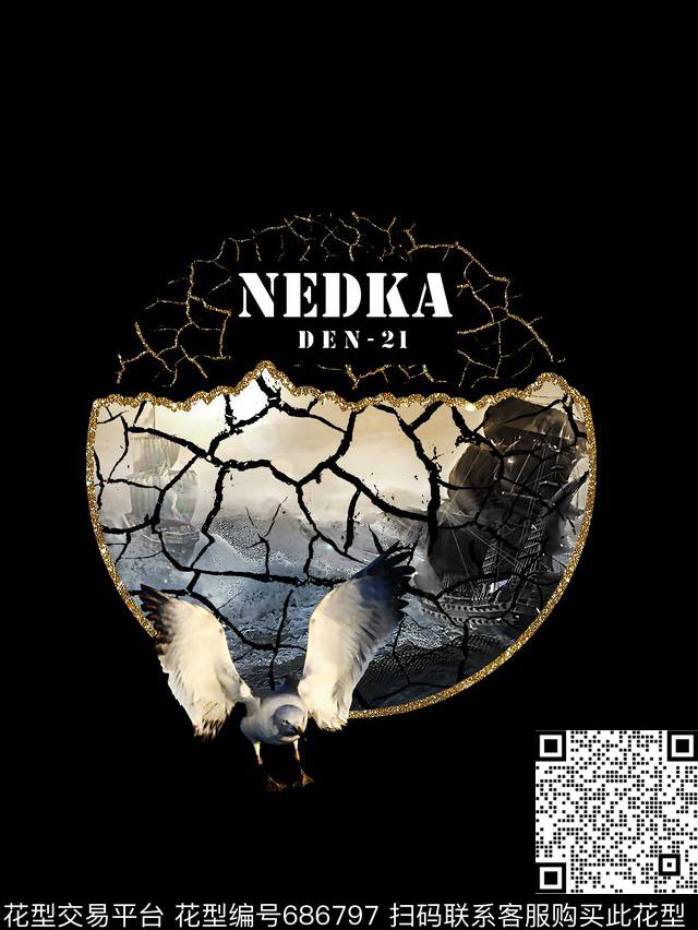 鸟山石男装T恤数码印花华亿平台下载（图片编号: 686797） - 瓦栏（Walan）