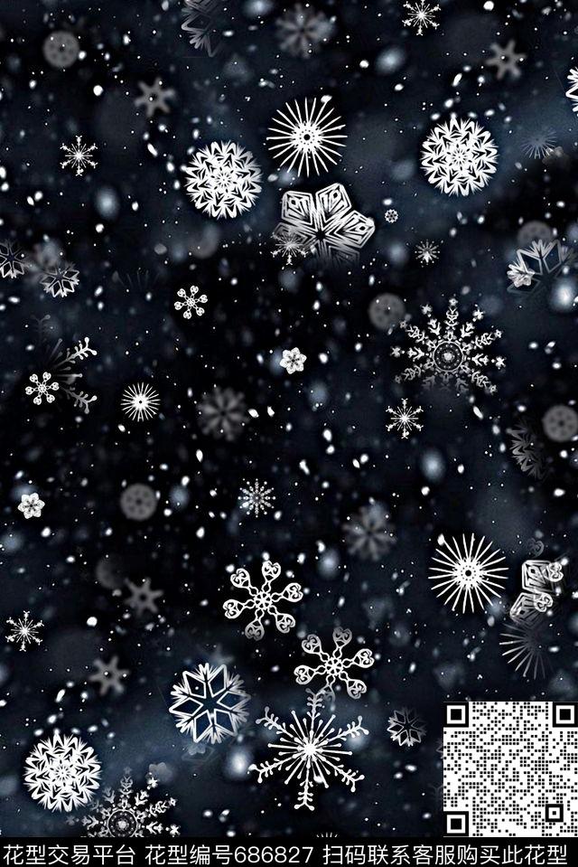 星空雪花男装满版外套夹克印花数码印花华亿平台下载（图片编号: 686827） - 瓦栏（Walan）