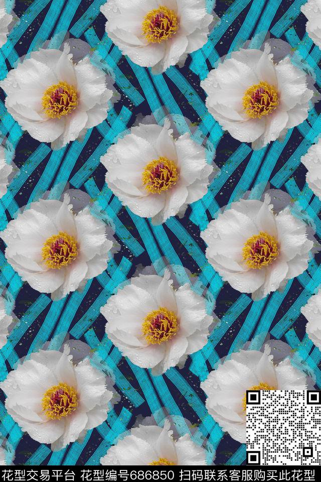 组合花卉植物花卉花卉写真数码印花华亿平台下载（图片编号: 686850） - 瓦栏（Walan）