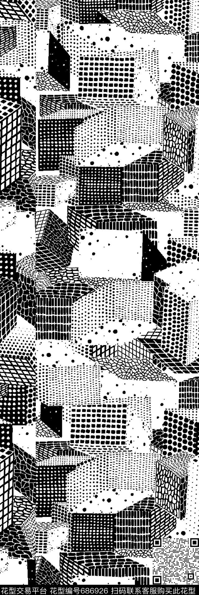 贝壳奢华复古数码印花华亿平台下载（图片编号: 686926） - 瓦栏（Walan）