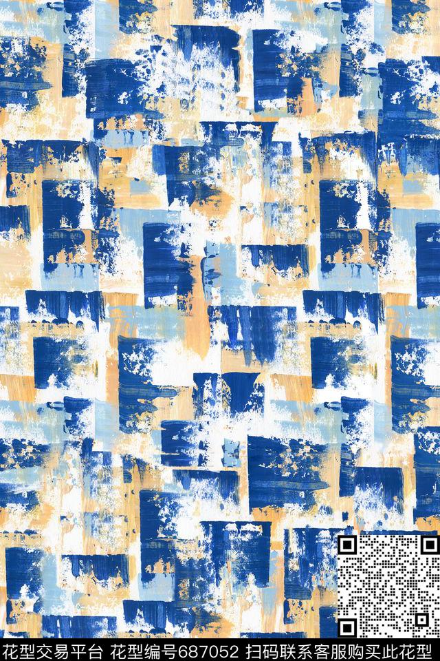 肌理笔触笔刷数码印花华亿平台下载（图片编号: 687052） - 瓦栏（Walan）