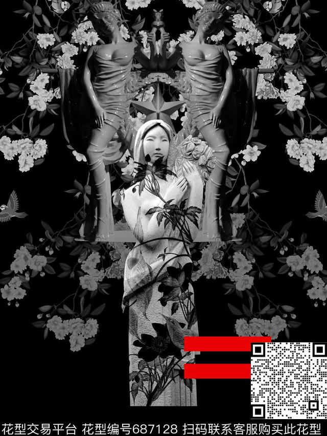 男装潮牌数码花适用于卫衣夹克T恤华亿平台数码印花华亿平台下载（图片编号: 687128） - 瓦栏（Walan）