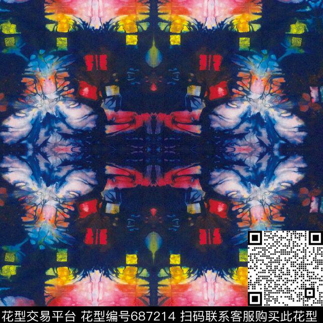 抽象中性纹理数码印花华亿平台下载（图片编号: 687214） - 瓦栏（Walan）