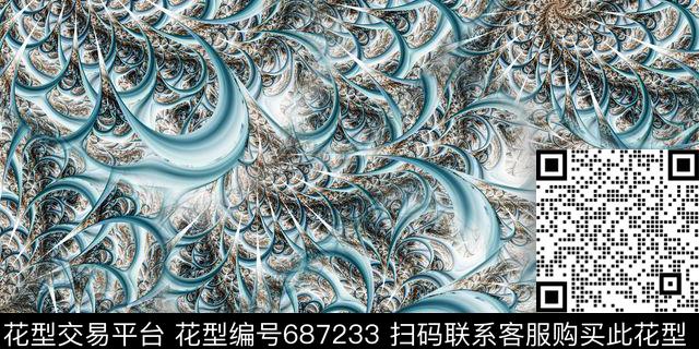 几何抽象数码数码印花华亿平台下载（图片编号: 687233） - 瓦栏（Walan）