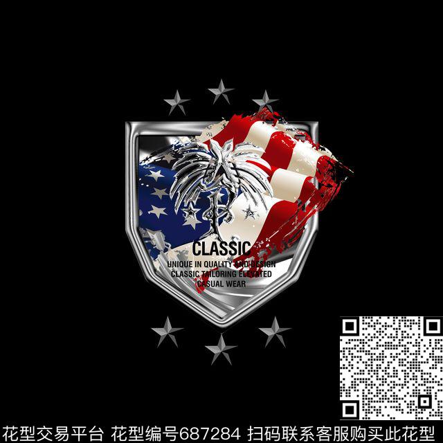 黑底数码印花T恤华亿平台数码印花华亿平台下载（图片编号: 687284） - 瓦栏（Walan）