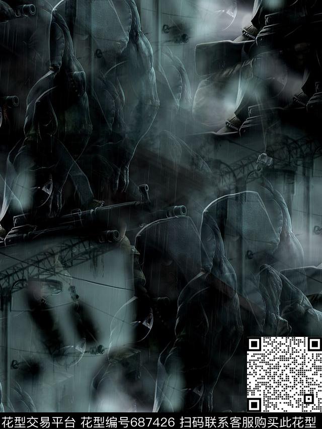 太空复古男装华亿平台数码印花华亿平台下载（图片编号: 687426） - 瓦栏（Walan）