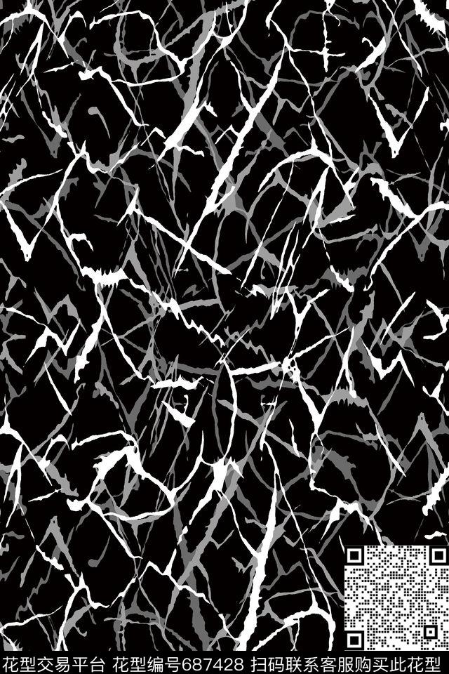 笔触纹理原创传统印花华亿平台下载（图片编号: 687428） - 瓦栏（Walan）