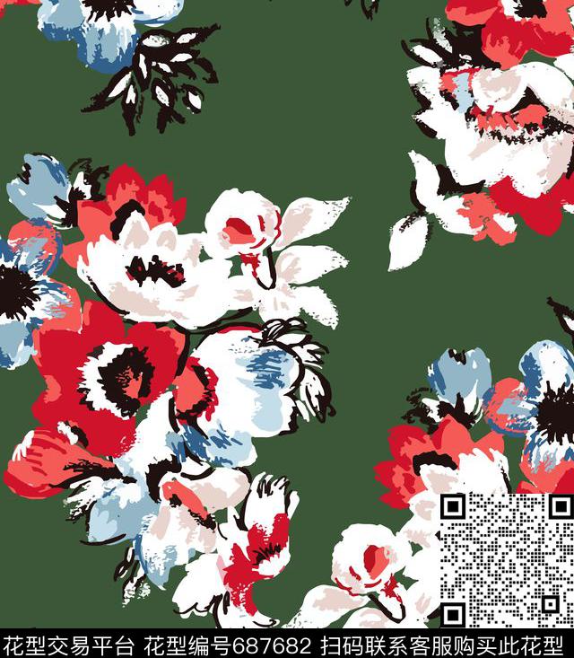 2016新款图案时尚创意图案大牌时尚图案传统印花华亿平台下载（图片编号: 687682） - 瓦栏（Walan）