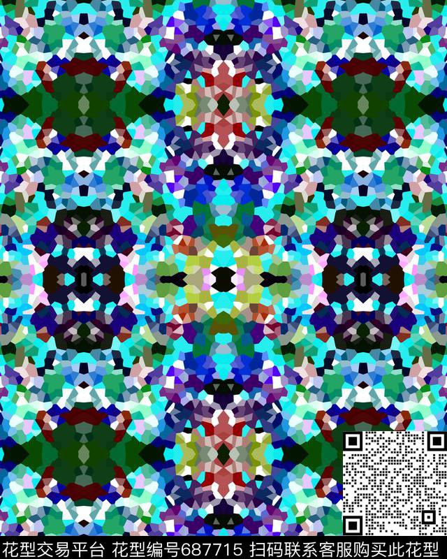 色彩斑斓迷彩点块迷彩图案数码印花华亿平台下载（图片编号: 687715） - 瓦栏（Walan）