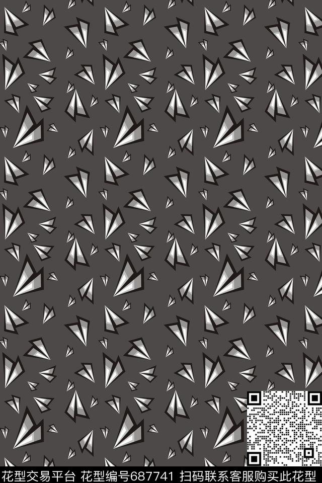 几何四方连续图案数码印花华亿平台下载（图片编号: 687741） - 瓦栏（Walan）
