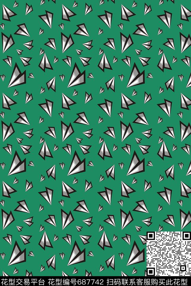 几何四方连续图案数码印花华亿平台下载（图片编号: 687742） - 瓦栏（Walan）