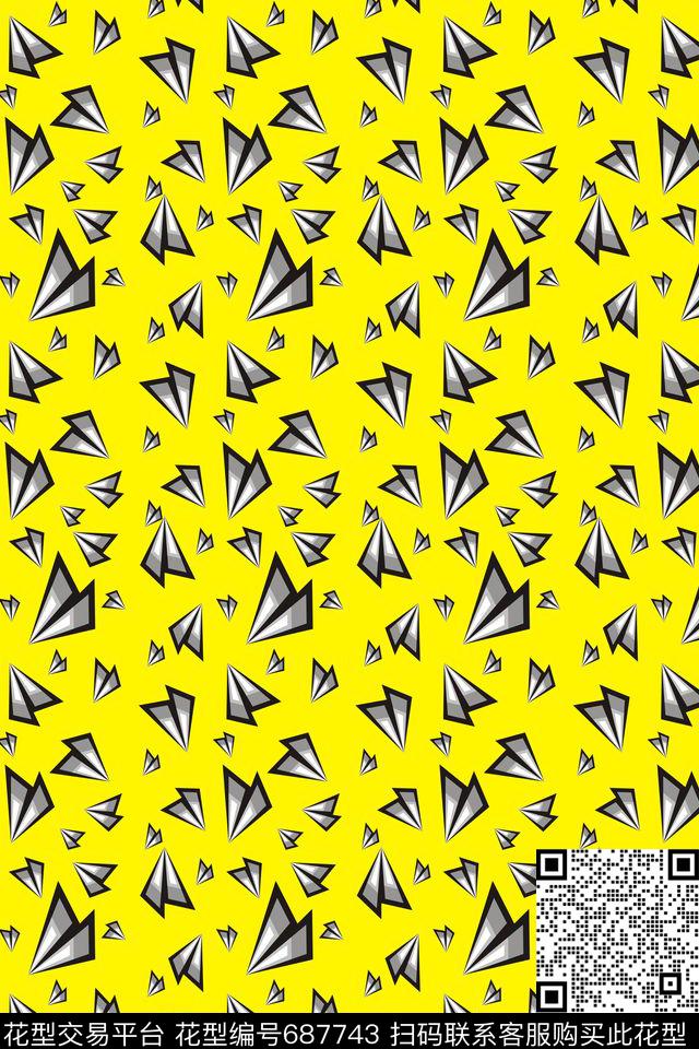 几何四方连续图案数码印花华亿平台下载（图片编号: 687743） - 瓦栏（Walan）