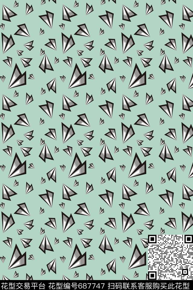 几何四方连续图案数码印花华亿平台下载（图片编号: 687747） - 瓦栏（Walan）
