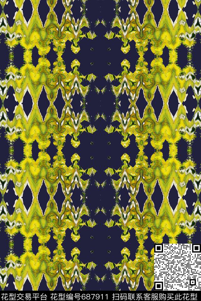 条纹混搭色彩斑斓迷彩条纹数码印花华亿平台下载（图片编号: 687911） - 瓦栏（Walan）