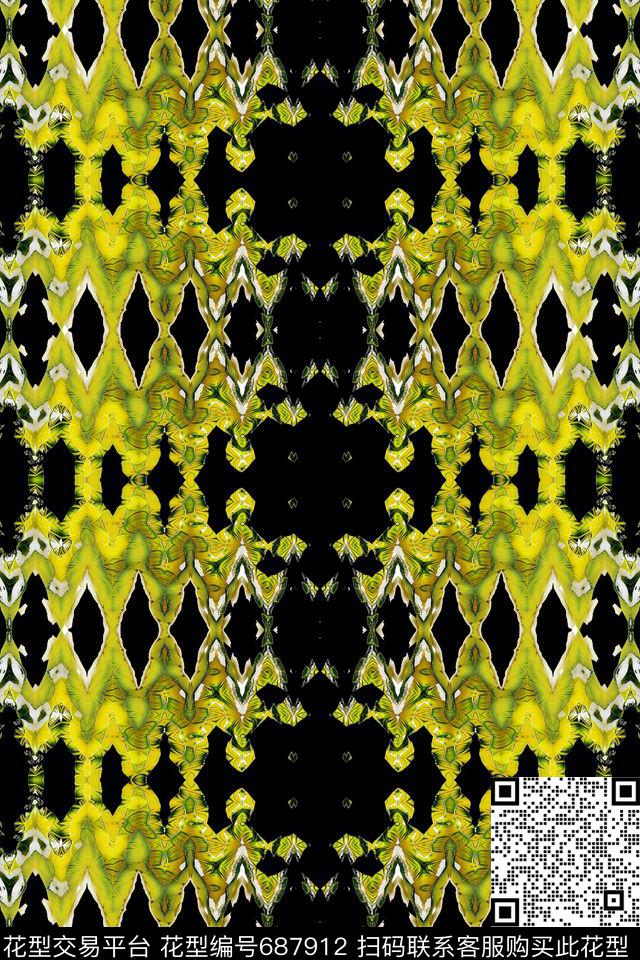 条纹混搭色彩斑斓迷彩条纹数码印花华亿平台下载（图片编号: 687912） - 瓦栏（Walan）