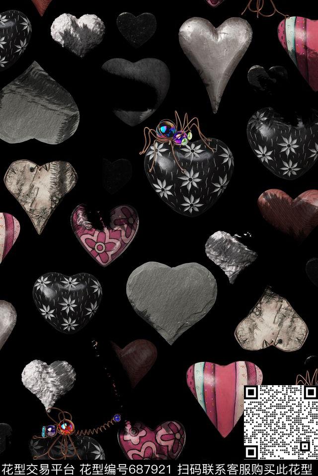 黑底星型裤子数码印花华亿平台下载（图片编号: 687921） - 瓦栏（Walan）