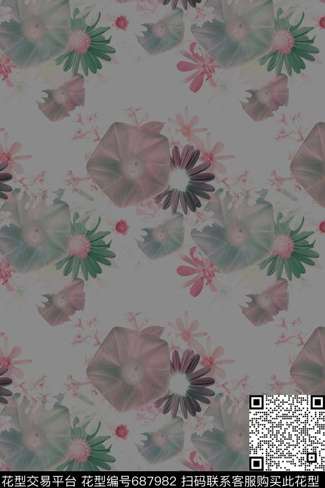 时尚花卉墙纸沙发布数码印花华亿平台下载（图片编号: 687982） - 瓦栏（Walan）