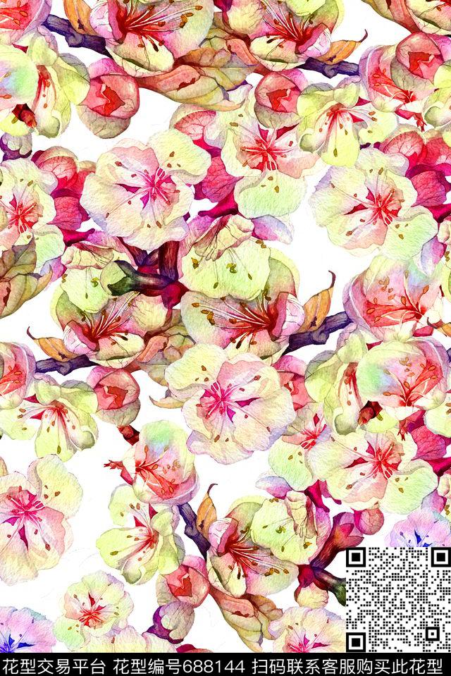 花瓣零点--家纺零点--女装数码印花华亿平台下载（图片编号: 688144） - 瓦栏（Walan）