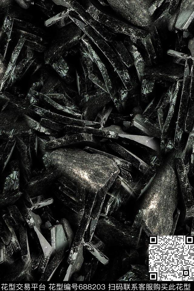 斑驳石头迷彩数码印花华亿平台下载（图片编号: 688203） - 瓦栏（Walan）