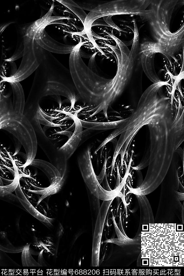 抽象男装女装数码印花华亿平台下载（图片编号: 688206） - 瓦栏（Walan）