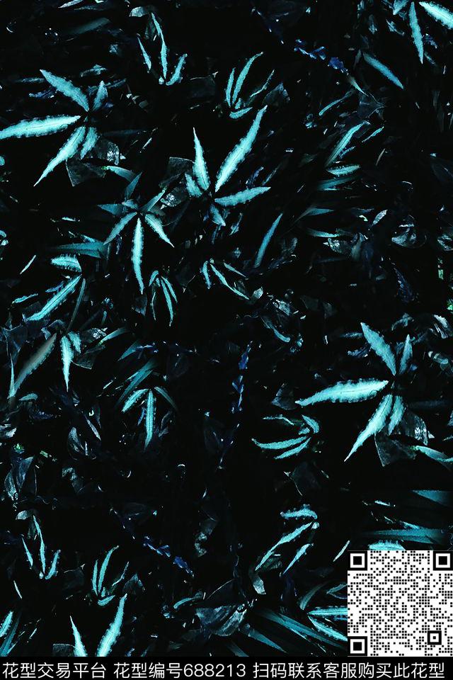 男装叶子商务休闲数码印花华亿平台下载（图片编号: 688213） - 瓦栏（Walan）