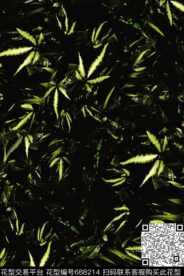 男装叶子商务休闲数码印花华亿平台下载（图片编号: 688214） - 瓦栏（Walan）