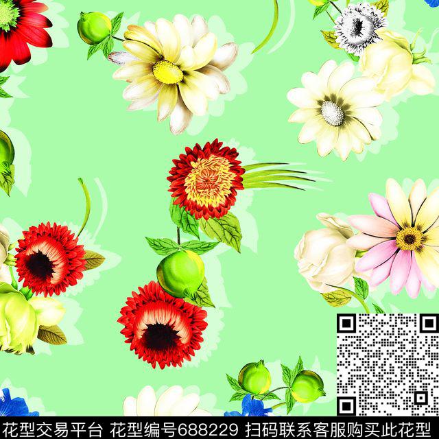 民族风中国风此华亿平台为1/2跳接数码印花华亿平台下载（图片编号: 688229） - 瓦栏（Walan）