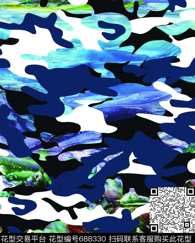 迷彩数码印花华亿平台下载（图片编号: 688330） - 瓦栏（Walan）