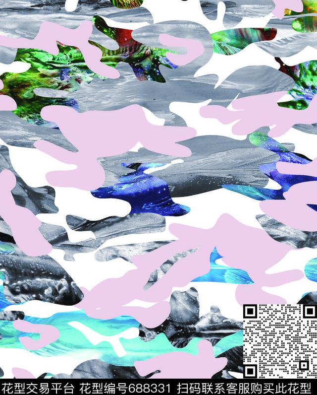 迷彩数码印花华亿平台下载（图片编号: 688331） - 瓦栏（Walan）