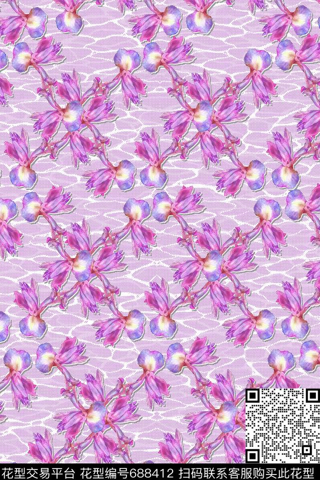 零点--女装零点--家纺花朵数码印花华亿平台下载（图片编号: 688412） - 瓦栏（Walan）