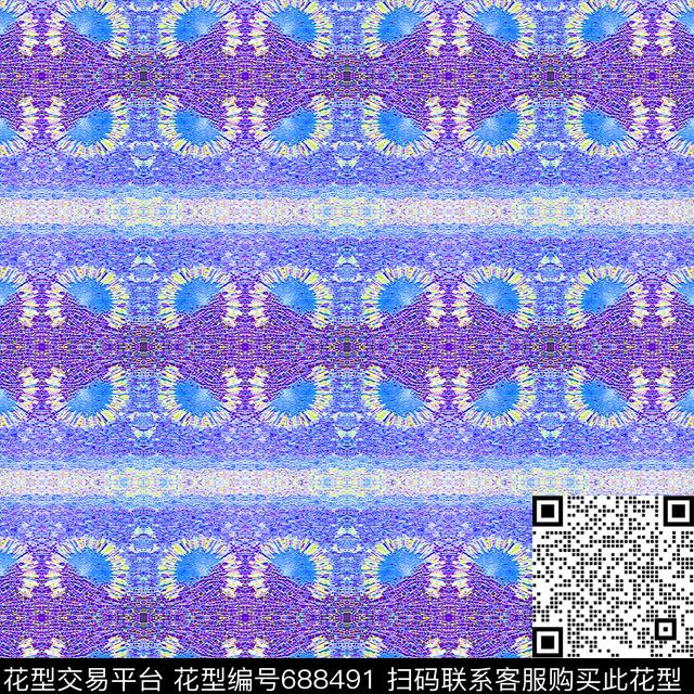 多彩斑斓丝巾围巾秀场几何炫彩数码印花华亿平台下载（图片编号: 688491） - 瓦栏（Walan）