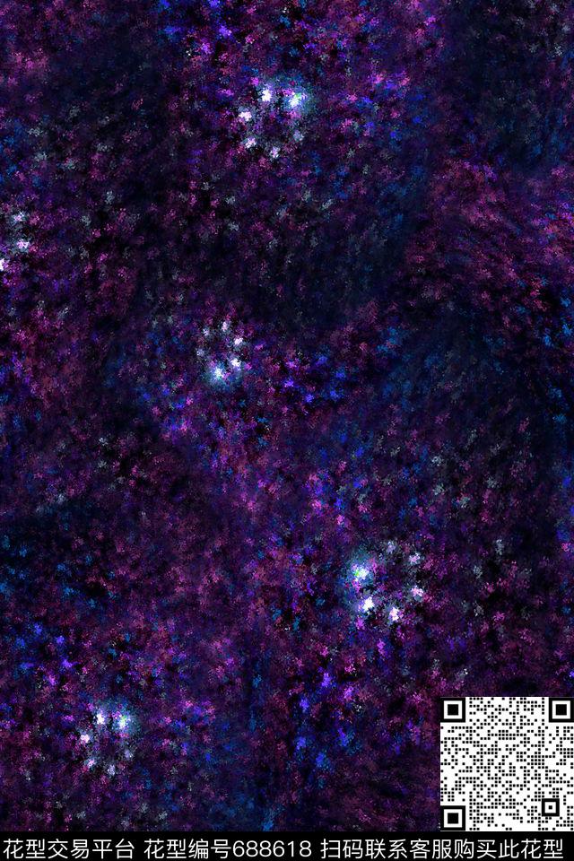 星空肌理女装数码印花华亿平台下载（图片编号: 688618） - 瓦栏（Walan）
