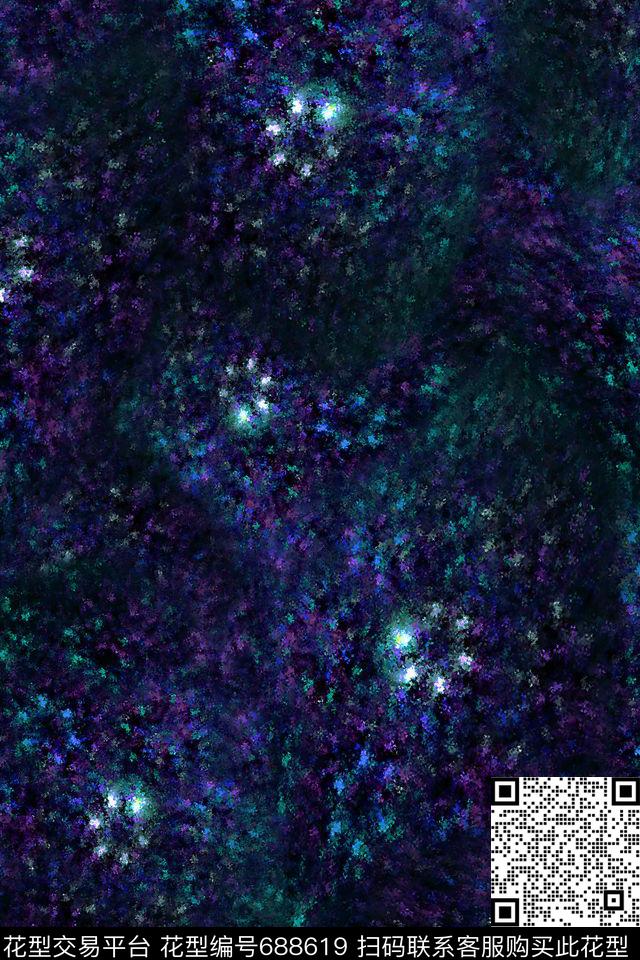星空肌理女装数码印花华亿平台下载（图片编号: 688619） - 瓦栏（Walan）