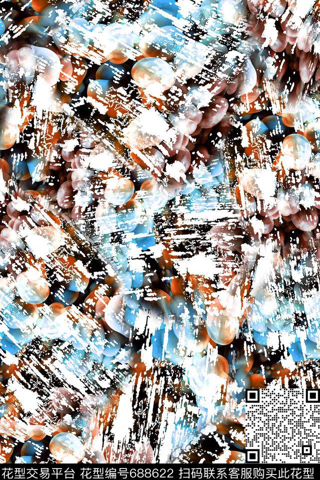 户外男装抽象数码印花华亿平台下载（图片编号: 688622） - 瓦栏（Walan）