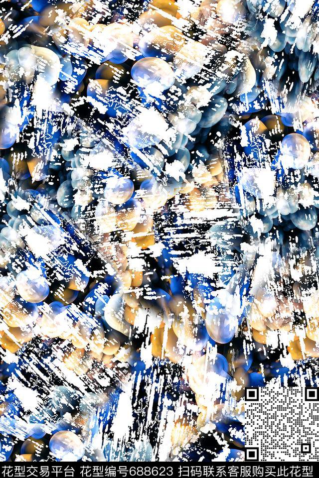 户外男装抽象数码印花华亿平台下载（图片编号: 688623） - 瓦栏（Walan）