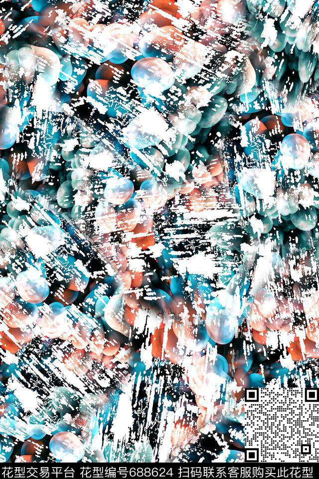 户外男装抽象数码印花华亿平台下载（图片编号: 688624） - 瓦栏（Walan）