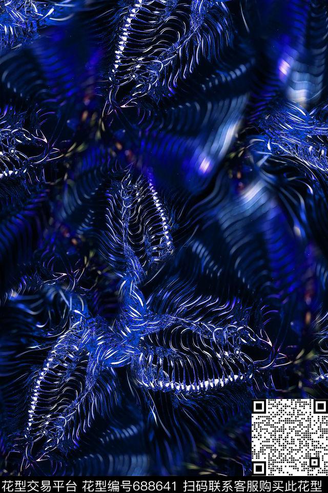 金属抽象男装数码印花华亿平台下载（图片编号: 688641） - 瓦栏（Walan）