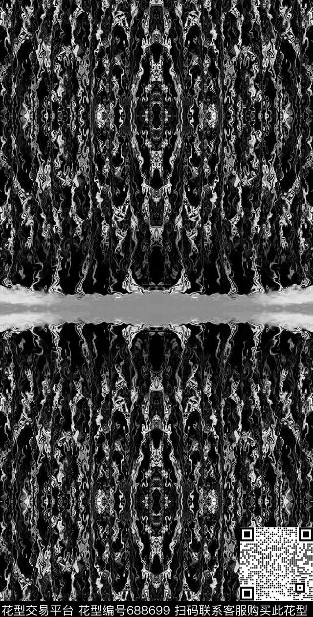 女装定位抽象数码印花华亿平台下载（图片编号: 688699） - 瓦栏（Walan）