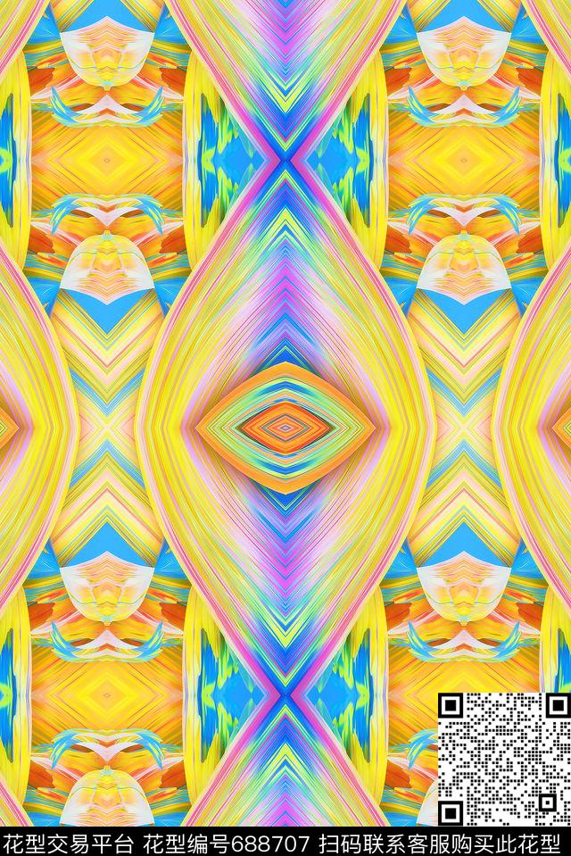 女装民族风泳装数码印花华亿平台下载（图片编号: 688707） - 瓦栏（Walan）