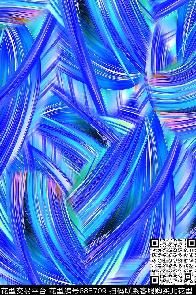 女装肌理抽象数码印花华亿平台下载（图片编号: 688709） - 瓦栏（Walan）