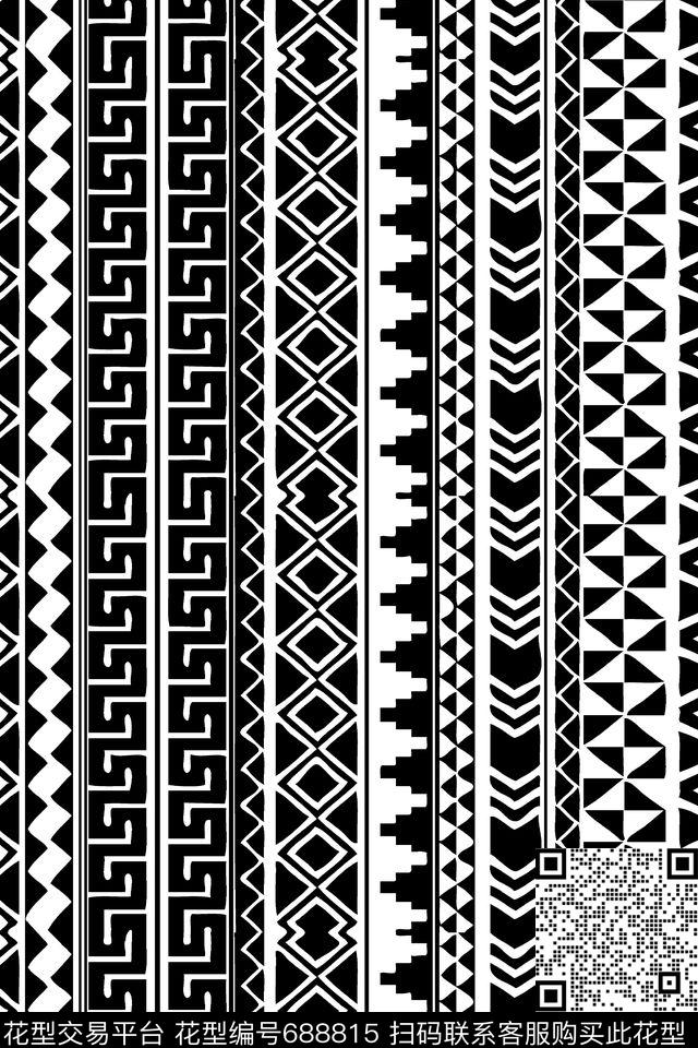 手绘几何传统印花华亿平台下载（图片编号: 688815） - 瓦栏（Walan）