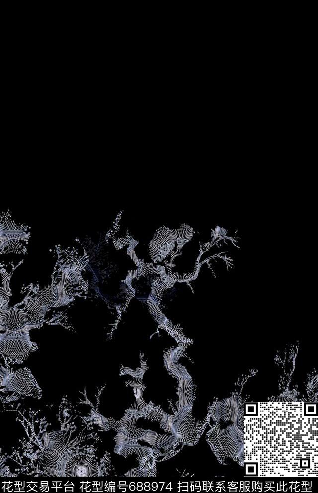 新风格男装线条解构适用于卫衣T恤衬衫夹克华亿平台传统印花华亿平台下载（图片编号: 688974） - 瓦栏（Walan）