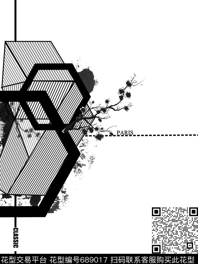 新视觉男装时尚华亿平台适用于卫衣夹克T恤衬衫华亿平台传统印花华亿平台下载（图片编号: 689017） - 瓦栏（Walan）