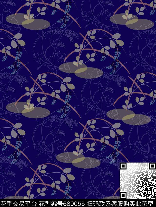 几何花卉民族传统印花华亿平台下载（图片编号: 689055） - 瓦栏（Walan）