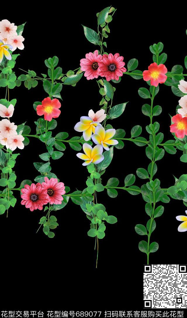 时尚。小清新热带数码印花华亿平台下载（图片编号: 689077） - 瓦栏（Walan）