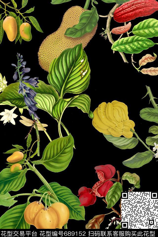 树枝水果水果趣味数码印花华亿平台下载（图片编号: 689152） - 瓦栏（Walan）