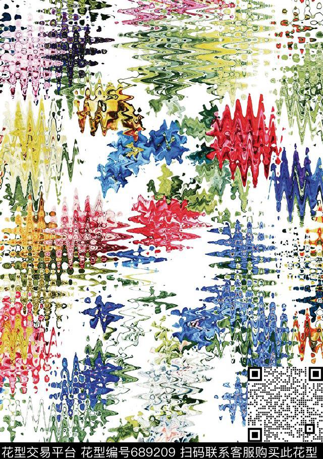 彩虹彩条数码印花华亿平台下载（图片编号: 689209） - 瓦栏（Walan）