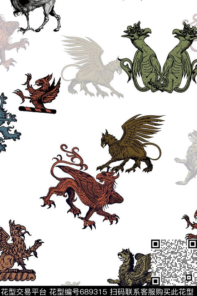 男装商务休闲图腾数码印花华亿平台下载（图片编号: 689315） - 瓦栏（Walan）