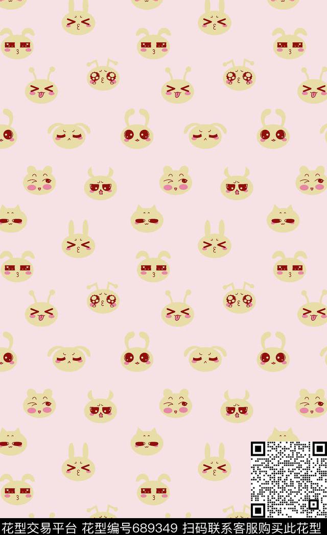 卡通可爱大牌风传统印花华亿平台下载（图片编号: 689349） - 瓦栏（Walan）