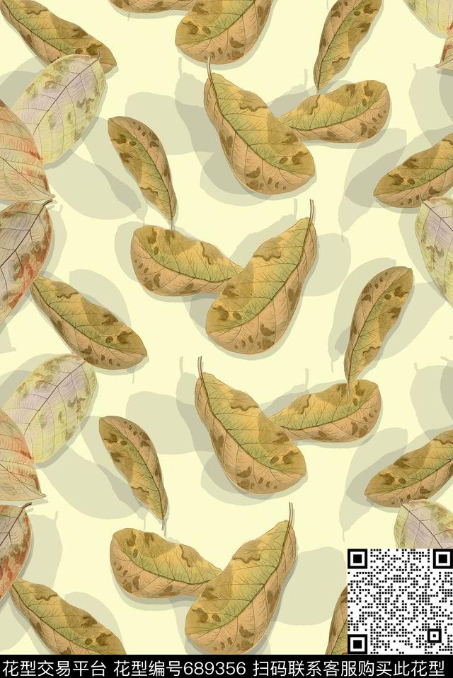 零点--家纺零点--女装枝叶传统印花华亿平台下载（图片编号: 689356） - 瓦栏（Walan）